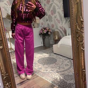 Sold Out NWT Adidas Firebird Wide Leg Track Pants Purple Pink 3-Stripe Size 2XS